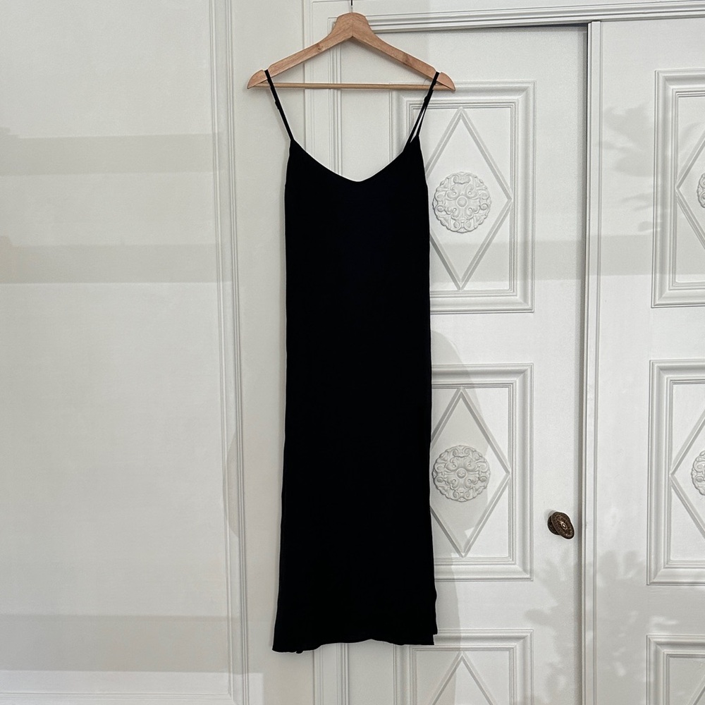 Elegant Black REFORMATION Slip Dress